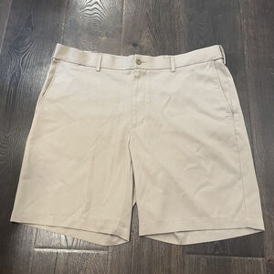Grand Slam Performance Mens Golf Shorts Size 40 Tan Stretch Slash Pockets